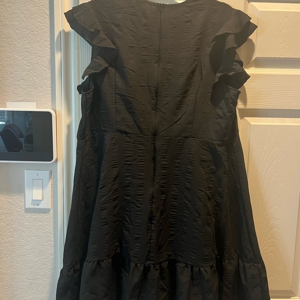 SHEIN Black Ruffle Midi Dress - Picture 4 of 4